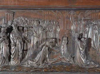 Het Heiligdom van St. Zenobius, opwekking van het dode kind (detail)
